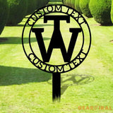 Custom Backlit Sign | Metal Sign | Outdoor Business Metal Stake Personalized Name Yard Sign Outdoor Door Garden Decor