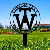 Custom Backlit Sign | Metal Sign | Outdoor Business Metal Stake Personalized Name Yard Sign Outdoor Door Garden Decor