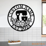 Custom Baking Metal Wall Art with Led Light Personalized Baker Name Sign Decoration Baker Sign Baker Gift Kitchen Decor