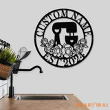 Custom Baking Metal Wall Art with Led Light Personalized Baker Name Sign Decoration Baker Sign Baker Gift Kitchen Decor