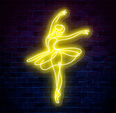 Custom Ballet Name LED Neon Sign - Handmade Wall Light Decor Personalized Ballet Dancer Gifts Custom Neon Sign for
