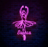 Custom Ballet Name LED Neon Sign - Handmade Wall Light Decor Personalized Ballet Dancer Gifts Custom Neon Sign for