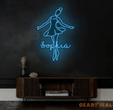 Custom Ballet Name LED Neon Sign - Handmade Wall Light Decor Personalized Ballet Dancer Gifts Custom Neon Sign for