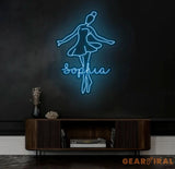Custom Ballet Name LED Neon Sign - Handmade Wall Light Decor Personalized Ballet Dancer Gifts Custom Neon Sign for
