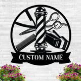 Custom Barber Metal Sign with LED Lights - Barber Shop Art - Barber Birthday Gift - Barber Wall Decor | GearViral
