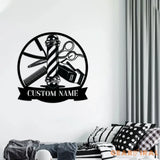 Custom Barber Metal Sign with LED Lights - Barber Shop Art - Barber Birthday Gift - Barber Wall Decor | GearViral