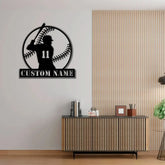 Custom Baseball Metal Sign Custom Baseball Sign Personalized Baseball Wall Decor Baseball Jersey Baseball Decor