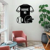 Custom Baseball Metal Sign with LED Lights Personalized Family Name Metal Sign Wall Decor Personalized Wall Art