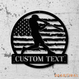 Custom Baseball Metal Wall Art LED Light Personalized Softball Player Name Sign Softball Player Name Sign Decor