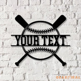 Custom Baseball Metal Wall Art LED Light Personalized Softball Player Name Sign Softball Player Name Sign Decor Vs2