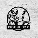 Custom Baseball Name Decor Room Metal Sign with LED Lights Personalized Family Name Metal Sign Personalized Wall Art