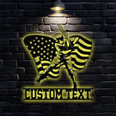 Custom Baseball Player Name Metal Sign with LED Lights Personalized Family Name Metal Sign Personalized Wall Art