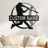 Custom Baseball Sign - Baseball Player Gift - Baseball Metal Wall With LED Light - Gift For Kid | GearViral