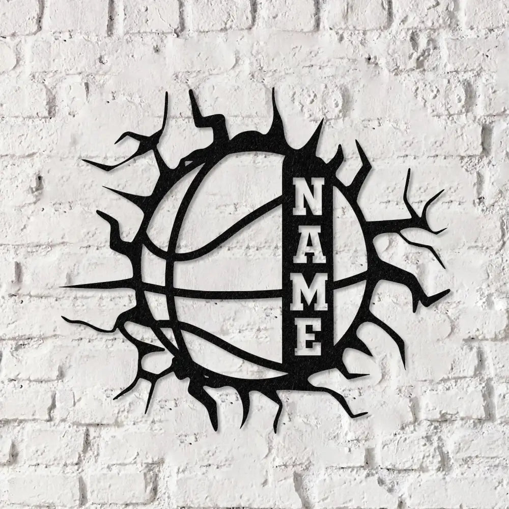 Custom Basketball Metal Wall Art Led Light Basketball Metal Sign Basketball Player Name Sign Basketball Wall Decor
