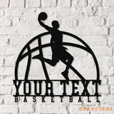 Custom Basketball Player Metal Wall Art Led Light Basketball Metal Sign Basketball Player Name Sign Basketball Wall