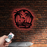 Custom Beach Decor Nautical Decor Lake House Decor Summer Beach House Sign Metal Coastal Decor Outdoor Sign Sunset