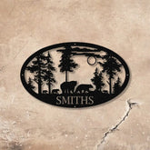 Custom Bear Family Cabin Wall Art LED Light Cabin Decor Outdoor Bear Decor - Gearviral