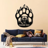 Custom Bear Hand Cabin Sign Mountain Decor Personalized Metal Bear Sign Cabin Decor Outdoor Bear Decor Rustic Cabin