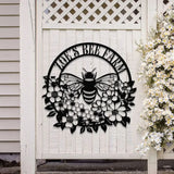 Custom Bee Farm Sign Bee Metal Sign Honey Bee Garden Decor Flower Bee Garden Art Florists Gift Bee Yard Sign Bee Keeper