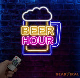 Custom Beer Hour Neon Bar Sign Personalized Bar Club Neon Signs Neon Sign Home Bar Decor Bar Decoration Neon Lights