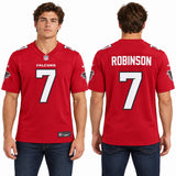 Custom Bijan Robinson Atlanta Falcons Fan Inspired Game Jersey - Red
