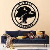 Custom Black Lab Dog Hunting Metal Wall Art LED Light Personalized Labrador Hunter Name Sign Home Decor Duck Cabin