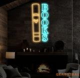 Custom Book Neon Sign - LED Wall Art for Book Lovers - Perfect Decor for Libraries Study Rooms or Reading Corners