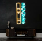 Custom Book Neon Sign - LED Wall Art for Book Lovers - Perfect Decor for Libraries Study Rooms or Reading Corners