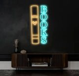 Custom Book Neon Sign - LED Wall Art for Book Lovers - Perfect Decor for Libraries Study Rooms or Reading Corners