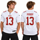 Custom Brock Purdy San Francisco 49ers Fan Inspired Fashion Game Jersey - Carbon Black