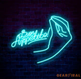 Custom Buen Appetite Neon Sign Italian Restaurant Decor LED Neon Light for Kitchen Wall Art Perfect Dining Room Sign