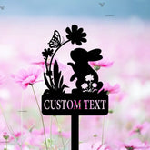 Custom Bunny Stake Sign - Personalized Rabbit Garden Decor - Year of Rabbit Gift - Rabbit Sign With Stake | GearViral