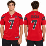 Custom C.J. Stroud Houston Texans Fan Inspired Alternate 25th Season Game Jersey - Red