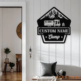 Custom Camping Name Metal Wall Art For Campsite Decor Happy Campers Sign Camper Gift Camping Sign Happy Campers Sign