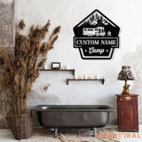Custom Camping Name Metal Wall Art For Campsite Decor Happy Campers Sign Camper Gift Camping Sign Happy Campers Sign