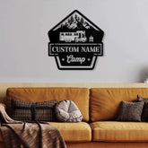 Custom Camping Name Metal Wall Art For Campsite Decor Happy Campers Sign Camper Gift Camping Sign Happy Campers Sign