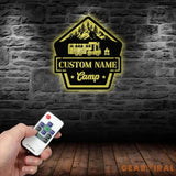 Custom Camping Name Metal Wall Art For Campsite Decor Happy Campers Sign Camper Gift Camping Sign Happy Campers Sign
