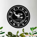 Custom Cancer Zodiac Metal Wall Art Personalized Cancer Zodiac Name Sign Decoration For Room Horoscope Home Decor