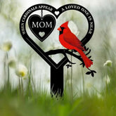 Custom Cardinal Garden Memorial Stakes Personalized Memorial Stake Metal Cardinals Appear Grave Marker Remembrance