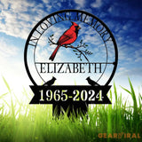 Custom Cardinal Memorial Stake Metal Cardinal Garden Stakes Cardinals Appear Grave Marker Remembrance Stake Garden
