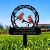 Custom Cardinal Stake Metal Sign Memorial Plaque Buffterfly Grave Marker Personalized Garden Sign Remembrance Stake