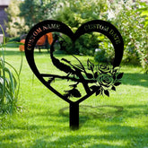 Custom Cardinal Stake Metal Sign Memorial Plaque Buffterfly Grave Marker Personalized Garden Sign Remembrance Stake