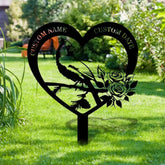 Custom Cardinal Stake Metal Sign Memorial Plaque Buffterfly Grave Marker Personalized Garden Sign Remembrance Stake