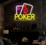 Custom Casino Sign Poker Room Led Sign Game Room Decor Poker Art Card Neon Wall Decor Poker Wall Decor Neon Sign