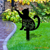 Custom Cat Breed Metal Sign Cat Memorial Plaque Cat Grave Marker Personalized Cat Garden Sign Pet Loss Gift Remembrance