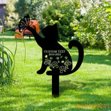 Custom Cat Breed Metal Sign Cat Memorial Plaque Cat Grave Marker Personalized Cat Garden Sign Pet Loss Gift Remembrance