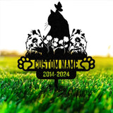 Custom Cat Memorial Stake Metal Stake Cat Loss Sympathy Sign Pet Grave Markers Remembrance Stake Garden Decor Flower Cat