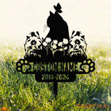 Custom Cat Memorial Stake Metal Stake Cat Loss Sympathy Sign Pet Grave Markers Remembrance Stake Garden Decor Flower Cat