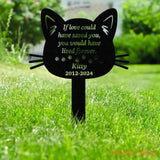 Custom Cat Memorial Stake Metal Stake Cat Loss Sympathy Sign Pet Grave Markers Remembrance Stake Garden Decor Pet