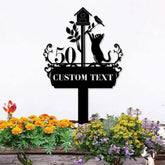 Custom Cat With Clock Breed Metal Sign Cat Address Plaque Cat Address Number Stake Personalized Cat Garden Sign Cat